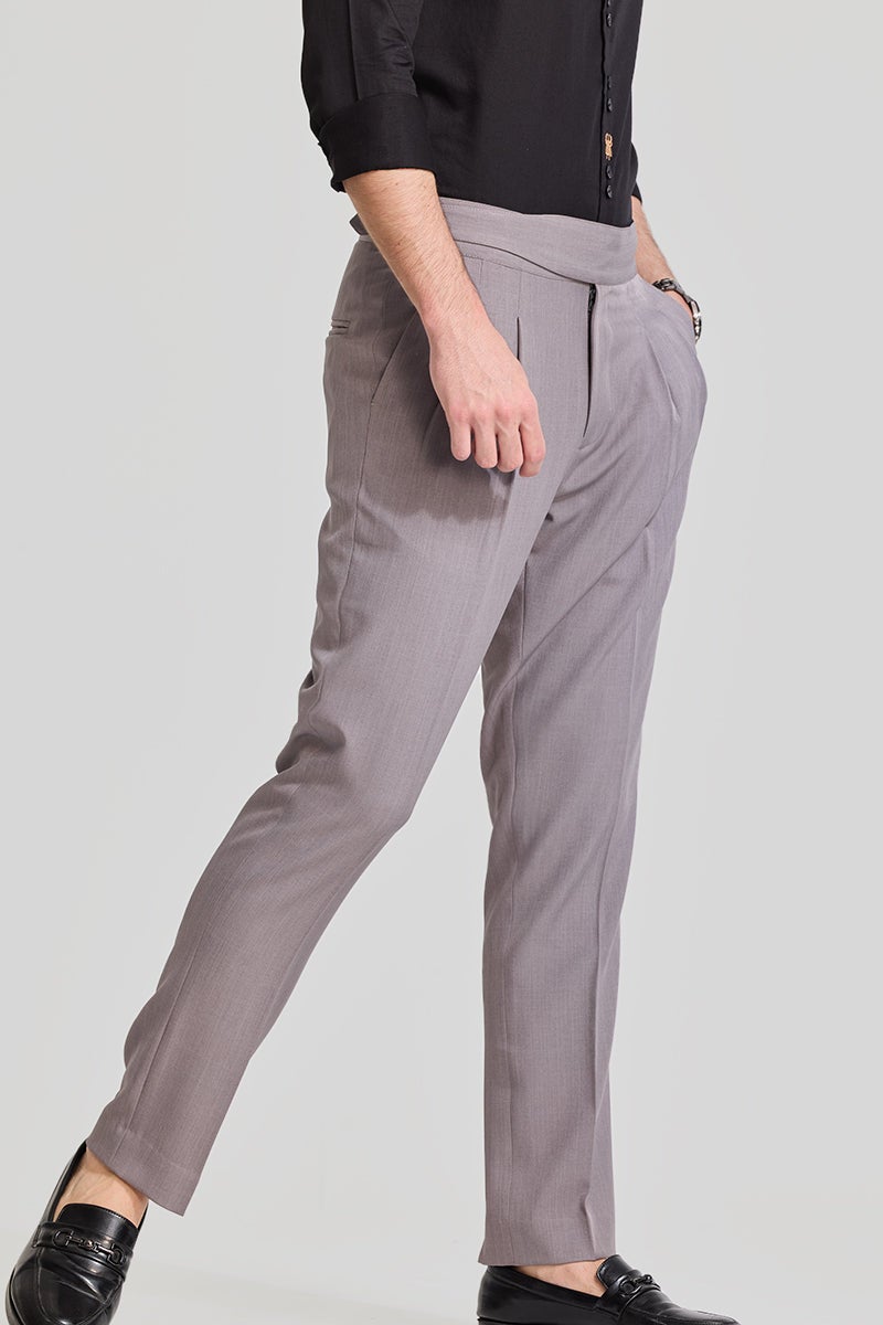 SNITCH Light Grey Gurkha Trousers - Image 4
